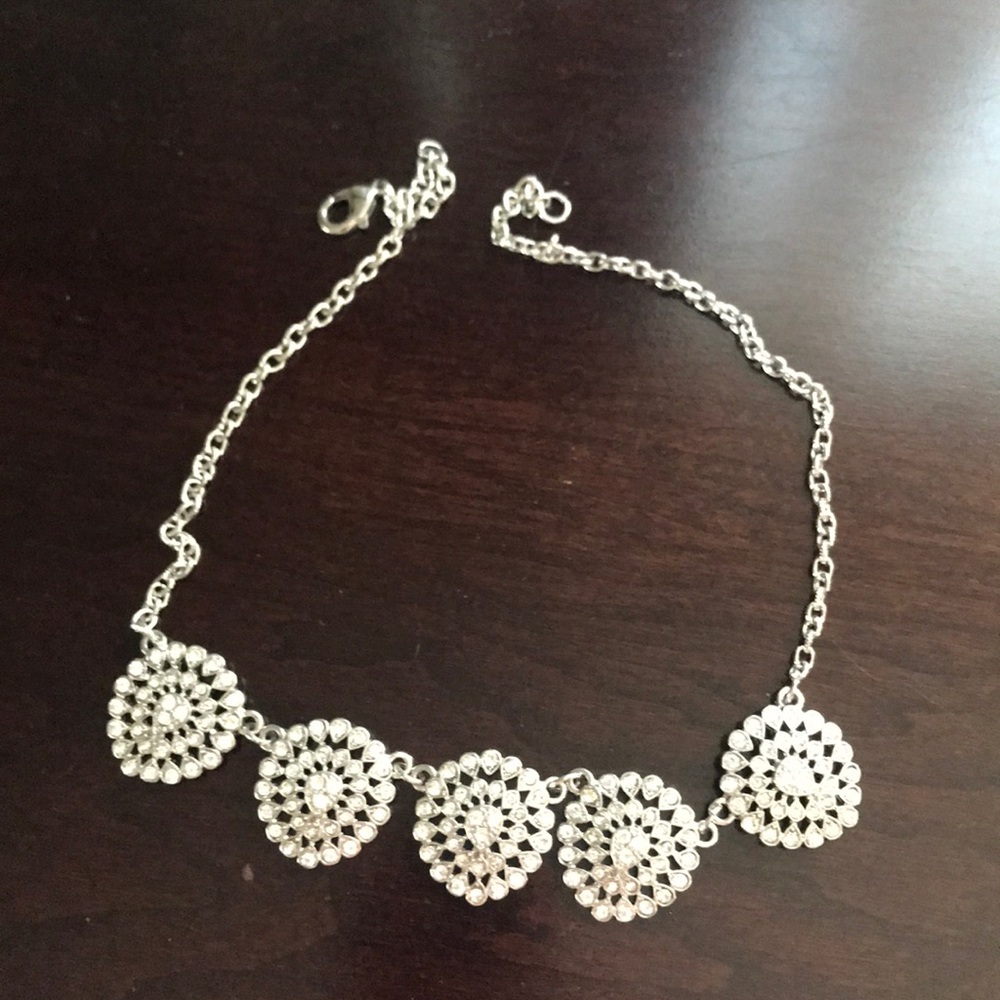 Silver statement necklace